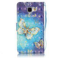 Galaxy A5 2016 Case,ikasus Shiny Glitter Diamond Colorful Art Painting PU Leather Flip Wallet Pouch Stand Credit... N18