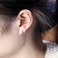 Fashion Jewelry Men Women 925 Sterling Silver Ear Stud Hoop Earrings N6
