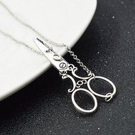 Women'S Men'S Vintage Scissors Pendant Chain Charm Choker Necklace Gift Pretty N5