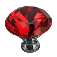 KINGSO 10pcs Crystal Glass Cupboard Wardrobe Knob Door Cabinet Drawer Pull Handle 40mm N7
