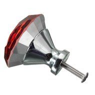 KINGSO 10pcs Crystal Glass Cupboard Wardrobe Knob Door Cabinet Drawer Pull Handle 40mm N8