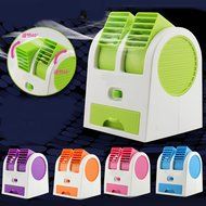 Wrisky Mini Small Fan Cooling Portable Desktop Dual Bladeless Air Conditioner USB NEW (Green) N5
