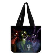 Cotton Custom Tote Bag,Five Nights at Freddy&#039;s Fashion The Lion and the Rabbit Reusable Grocerg Bag Shopping Bas...