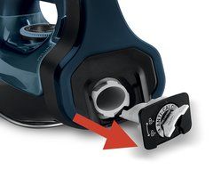 Rowenta DW7180 Everlast 1750-Watt Anti-Calc Steam Iron Stainless Steel Soleplate with Auto-Off, 400-Hole, Blue N5