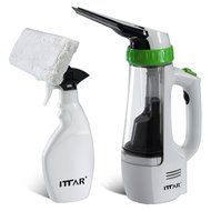 Ittar window vacuum cleaner kit with powersqueegee,spray bottle,microfiber cleaning head,exstension pole,suction... N4