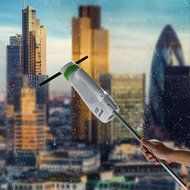 Ittar window vacuum cleaner kit with powersqueegee,spray bottle,microfiber cleaning head,exstension pole,suction... N6
