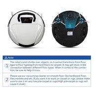 Vacuum Cleaning Robot Automatic Robotic Vacuum Cleaner High Suction Cleaning for Hard Floor and Low Carpets (black-white) N9