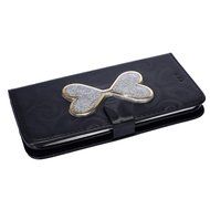 Galaxy S6 Edge Wallet Case, PHEZEN Bling Liquid Glitter Love Heart Floating 3D Hourglass Luxury Pu Leather Magnet... N44