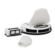 Vacuum Cleaning Robot Automatic Robotic Vacuum Cleaner High Suction Cleaning for Hard Floor and Low Carpets (black-white) N10