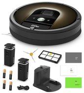 iRobot Roomba 980 Vacuum Cleaning Robot + 2 Dual Mode Virtual Wall Barriers (With Batteries) + Extra Side Brush... N3