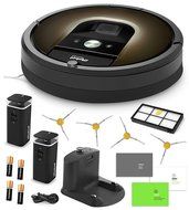 iRobot Roomba 980 Vacuum Cleaning Robot + 2 Dual Mode Virtual Wall Barriers (With Batteries) + Extra Side Brush... N4