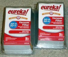 2 EUREKA ORIGINAL DCF-14 &amp; DCF-10 HEPA VACUUM FILTERS