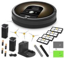 iRobot Roomba 980 Vacuum Cleaning Robot + 2 Dual Mode Virtual Wall Barriers (With Batteries) + Extra Side Brush... N5