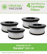 4 Eureka DCF19 Allergen Cartridge Filter Designed to Fit Eureka Boss Whirlwind Lite 450 Series Upright Vacuums...