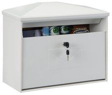 Rottner 4575 Toronto Large Capacity Front Loading Weatherproof Plastic Mailbox - White