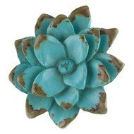 FLOWER KNOB 1.8752 Dia x 1&quot; +1.5&quot;Screw (Antique White) N2