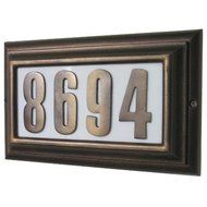 QualArc LTL-1301FB Edgewood Large Lighted Address Plaque in French Bronze by Qualarc