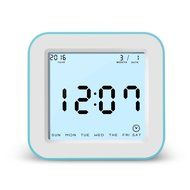 BonyTek Intelligent Digital Clock with Alarm Clock, Calendar, Temperature and Count-down Timer Display in 4 Rotating... N4