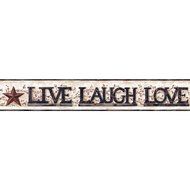 York Wallcoverings YC3343BD Welcome Home Live, Laugh, Love Word Block Border by York Wallcoverings
