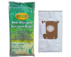 3 Eureka &amp; Electrolux Style OX, Sanitaire Style S H10 Allergy HEPA Vacuum Bags, S-Clinic, SP200 EL200 and EL202...
