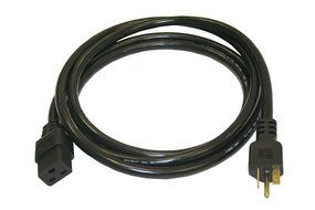 Interpower 86226020 North American NEMA 5-20P, Cord Set, NEMA 5-20P Plug Type, IEC 60320 C19 Connector Type, Black...