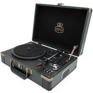 GPO Ambassador Bluetooth Turntable with Rechargeable Battery, 3-Speed, Built-In Stereo Speakers and USB Stick... N8