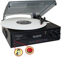 Boytone BT-13B with Bluetooth Connection 3-Speed Stereo Turntable Belt Drive 33/45/78 RPM, 2 built in Speakers... N5