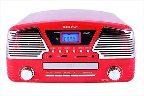 TechPlay ODC35 TR, 3 Spead turntable, programmable MP3 CD player, USB/SD, radio &amp; remote control N5