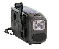Kaito KA350GN Voyager Trek Solar/Crank AM/FM/SW NOAA Weather Radio with 5-LED Flashlight, Green N6