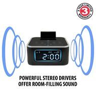 GOgroove Universal Bluetooth Clock Radio with NFC , Charging Stand , FM Radio and Dual Alarm - Works With Microsoft... N6