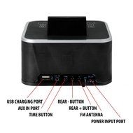 GOgroove Universal Bluetooth Clock Radio with NFC , Charging Stand , FM Radio and Dual Alarm - Works With Microsoft... N7
