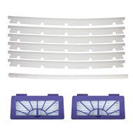 Hongfa Hepa Filters + 6 Compatible Blades and 1 Squeegee Replacement for Neato XV Series (blade) N6