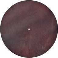 Genuine Leather Turntable Platter Mat - Oxblood