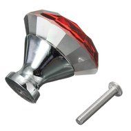 KINGSO 10pcs Crystal Glass Cupboard Wardrobe Knob Door Cabinet Drawer Pull Handle 40mm N12