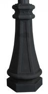 Exteriors ZWRAP-05 Fluted Direct Burial Post Wrap, Matte Black, 22.5 by Exteriors