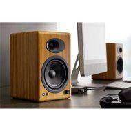 Music Hall USB-1 Turntable Package With Pair of Audioengine A5+ Bookshelf Speakers (Bamboo) N3