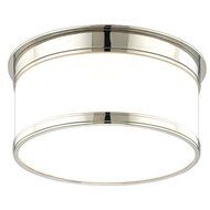 Hudson Valley Lighting Geneva 3-Light Flush Mount - Polished Nickel Finish with Opal Glossy Glass Shade by Hudson...
