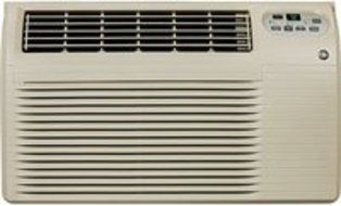 GE AJEQ12DCF 230/208V Built-In Room Low Mount Air Conditioner with Electric Heat, 12000 BTU