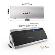 Aolaifo 3D HD Bluetooth Wireless Speaker for 10 Hours Music Streaming &amp; Hands-Free Calling with Passive Sub Woofer... N7