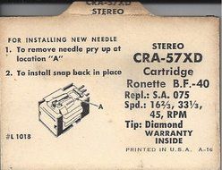 Jensen CRA-57XD Diamond Tip Phonograph Needle