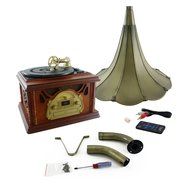 Pyle PTCDCS32BT Retro Vintage Classic Bluetooth Turntable Phonograph Gramophone Record Player, Vinyl-To-MP3 Recording N7