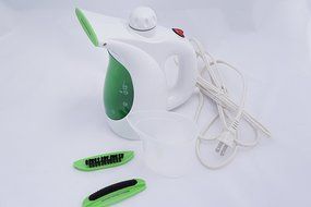 Home N Kitchenware Collection Garment Steamer; Portable Size for Travel, Includes Fabric Brush and Lint Remover...