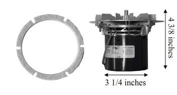 US Pellet Stove Exhaust Combustion Motor w/ Gasket 80473 - 10-1114 MFR
