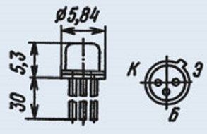 Transistor silicon military KT342V analogue BCY58D, BCY69, SF136F, SF137F USSR 4 pcs