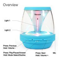 Shaba Vs-18 Portable Wireless Bluetooth Speaker Super Bass Build-in FM Radio,AUX,MIC,TF Card Slot(White) N5