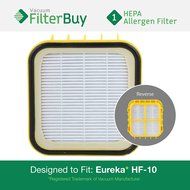 Eureka HF10 HEPA Replacement Filter, Part # 63347. Designed by FilterBuy to fit HF10 Eureka Upright Vacuum Cleaners