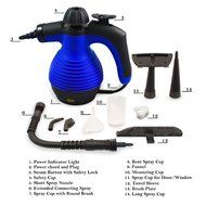 Handheld Multi-Purpose Pressurized Steam Cleaner with Safety Lock and Sanitizing System with FREE Attachments.... N3