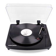 Musitrend LP 3-Speed Turntable Line Out Jacks to External Devices PC to Record Music LP-to-MP3, Glossy Piano Black N6