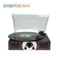 Digitnow!3-Speed Stereo Turntable with AM/FM Stereo Radio - AUX IN &amp; OUT