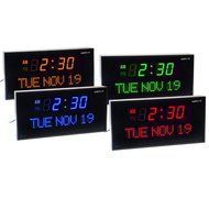 Ivation JID0222GRN Big Oversized Digital GreenLED Calendar Clock with Day and Date (Green) N3